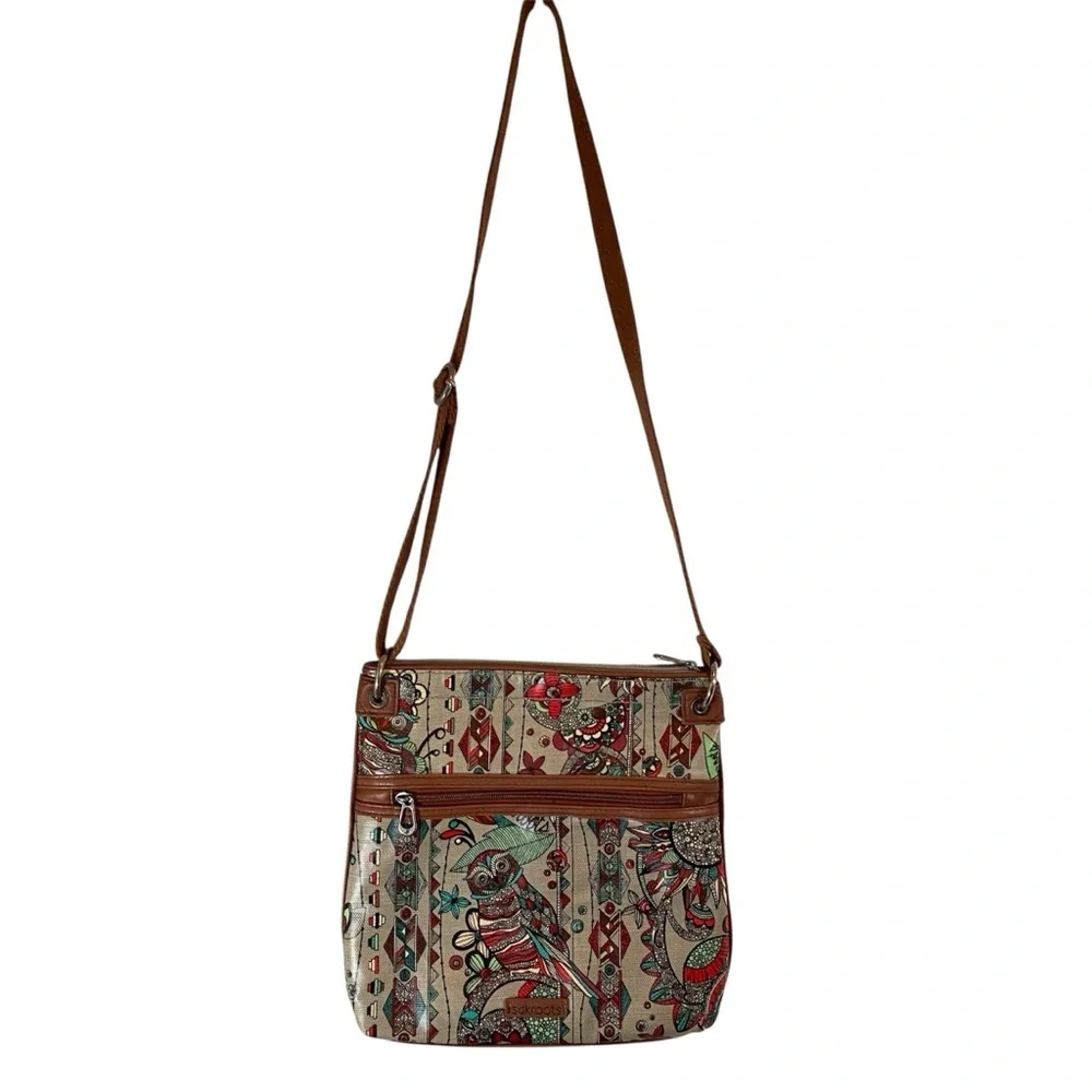 SAKROOTS by THE SAK Owl Print Crossbody Bag